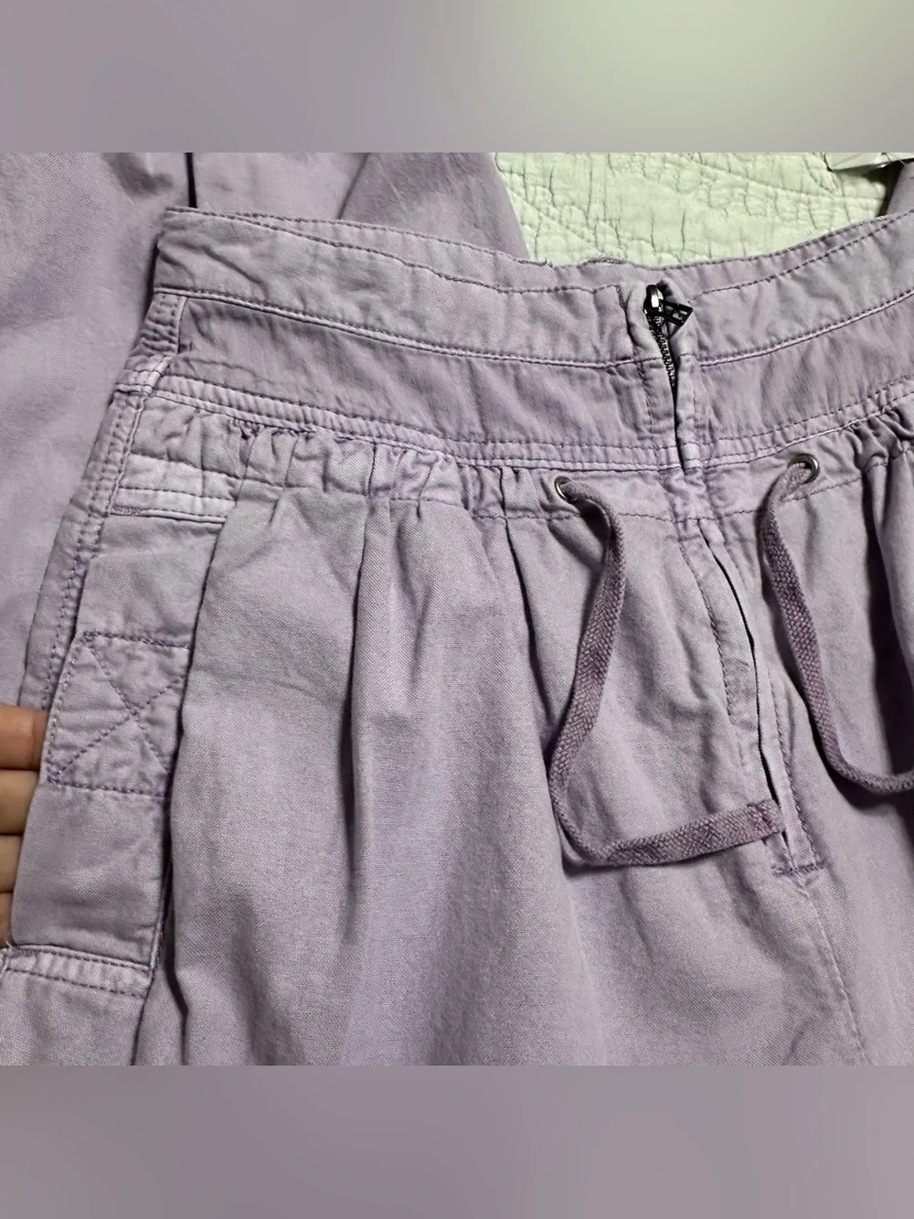 Free People NEW Fly Away Parachute Cargo Pants In Lavender Sz.0 Bohemian Fairy